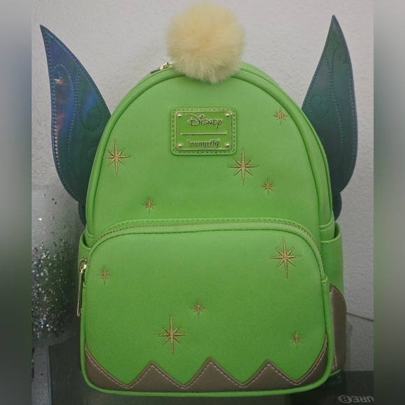 Loumgefly Disney Peterpan Tinkerbell Wings Figural Mini Backpack - New With Tags - Picture 2 of 10